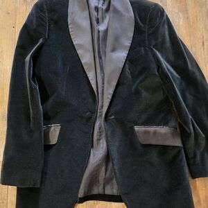 Men's Black Velvet Blazer